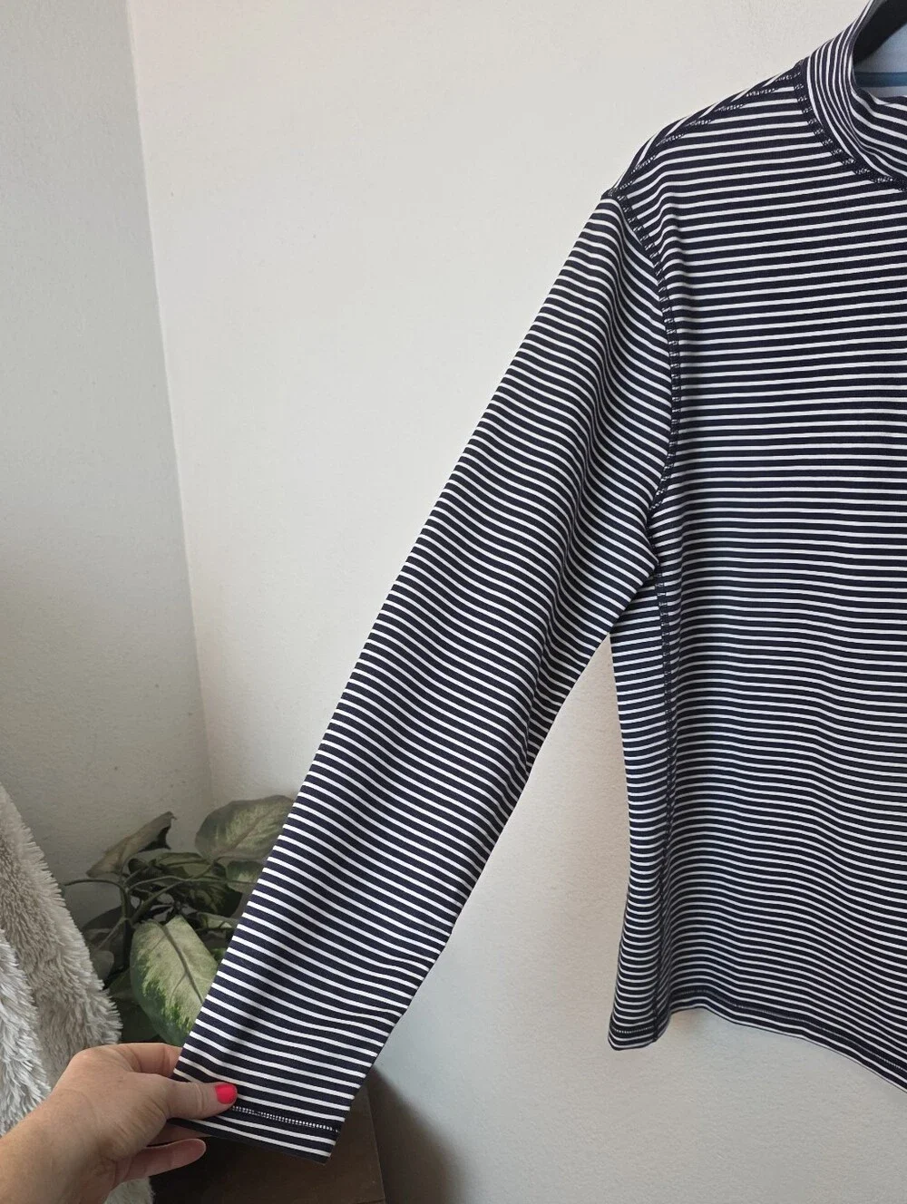 🚨NEW J CREW Men's Striped Performance Half-Zip Sweatshirt Coastal Nautical Sz M